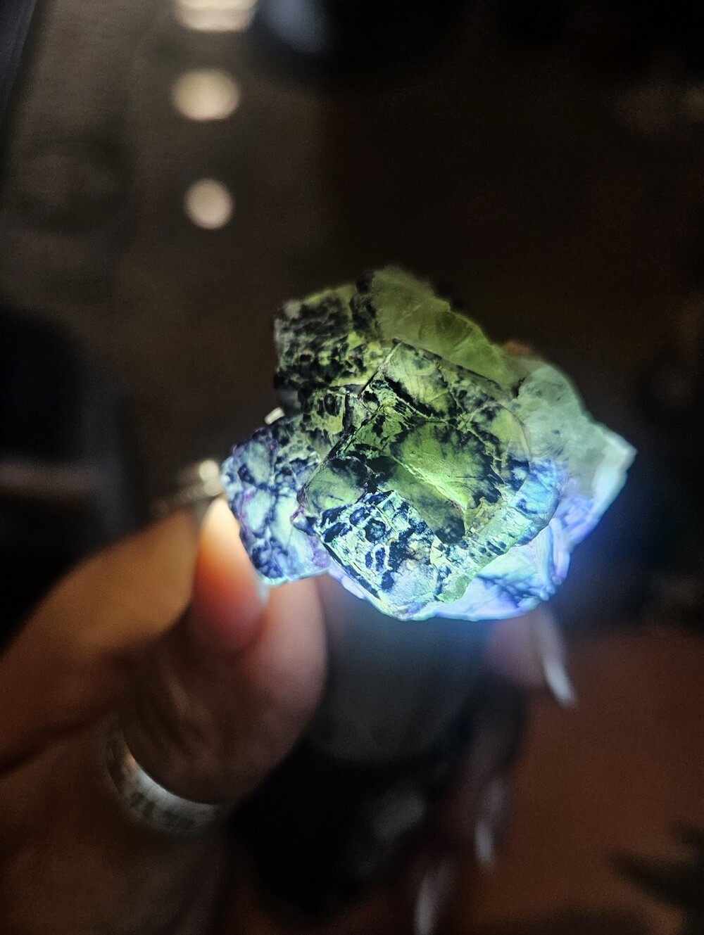Aquamarine With Fluorite